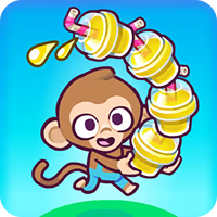 Monkey Mart - A colorful shop management game with cartoon monkey characters